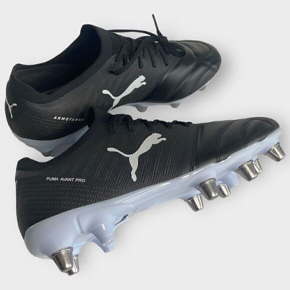 Puma Avant SG Pro Rugby Black Leather Cleats 106714-02 Mens size 10 (a) New - Picture 7 of 10